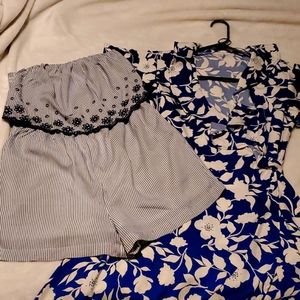 SUMMER BLUES dress and romper with pockets